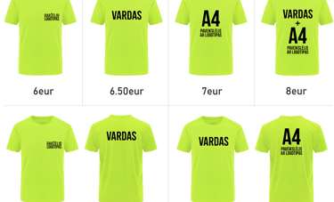 vaikisku sportiniu marskineliu kainos su spauda