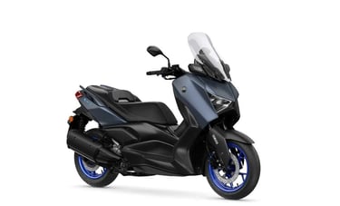 a scooter scooter parked on a white background