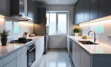 Parallel modular kitchen design