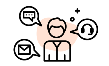 online wine delivery support icon