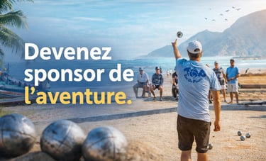 un homme lance une boule sur une plage