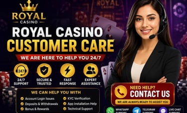 Royal Casino India support, Royal Casino help center,
