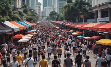 a very tall building with a very long roof