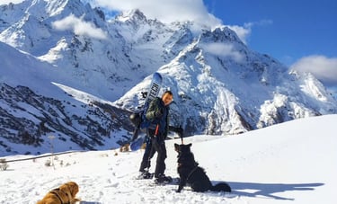 Randonnée en raquette l'hiver Col du Galibier
