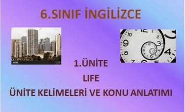 6. sınıf ingilizce 1. ünite life konu anlatımı