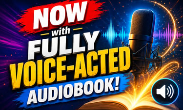Splash advertising graphic for the fully voice-acted audiobook version of Galendor