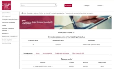StockCrowd In cnmv