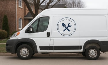 a van with a wrench on it's side