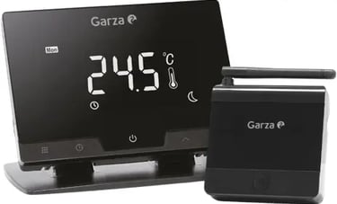 Garza Smart - Termostato Inalámbrico Wifi Inteligente para caldera y calefacción, color negro
