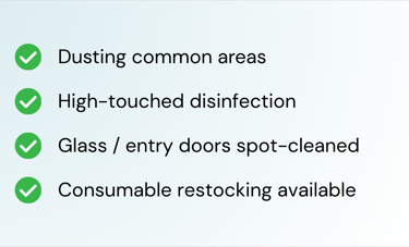 description of cleaning services included