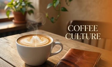 Specialty coffee latte with latte art in cozy café setting - coffee culture guide
