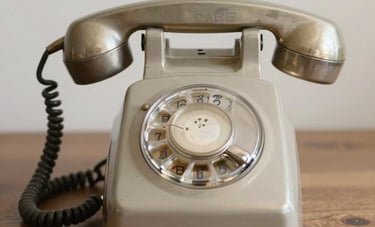 black corded telephone