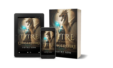 Couverture professionnelle pour un roman de fantasy, mettant en avant un design immersif