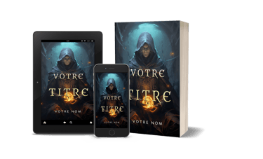 Couverture immersive et spectaculaire pour un roman de fantasy, avec un design évocateur