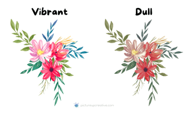 watercolour vibrant dull colours