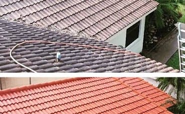 roof soft washing before and after fort lauderdale fl
