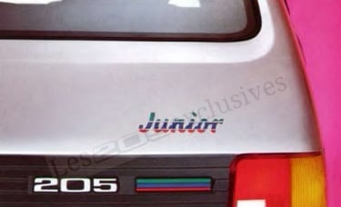Brochure Peugeot 205 Junior Pays-Bas