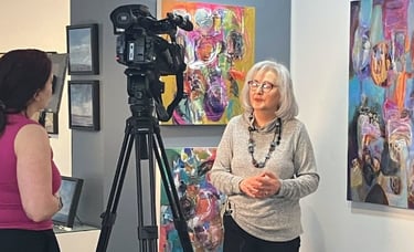 CTV's Brianne Foley interviews artist Paulette Melanson at Gallery on Lincoln in Lunenburg, NS