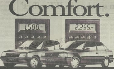PUB peugeot 205 Comfort