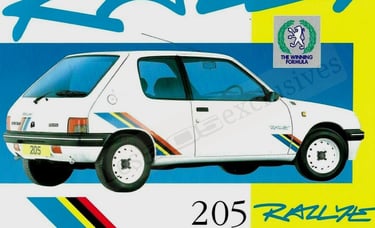 Brochure Peugeot 205 Rallye