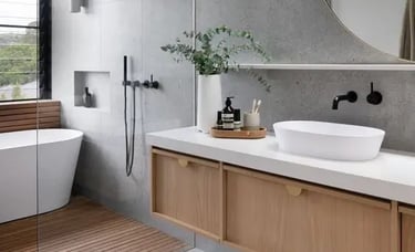Modern bathroom with vanity