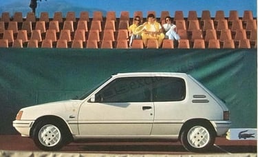 PUB Peugeot 205 Lacoste