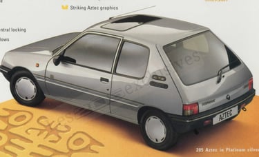 Brochure Peugeot 205 Aztec