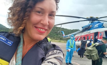 traslado en helicóptero en tiempos complicados