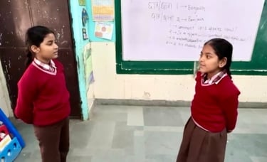 MCD school students speaking to each other in french