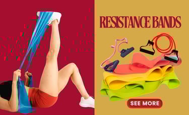 a woman doing resistance bands on a resistance band