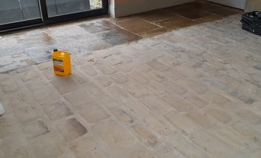 stone floor clean