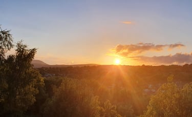 Sunset over Colne, Lancashire