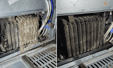 Samsung condenser cleaning before after Bellflower