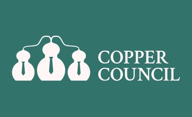Copper Council horizontal lockup. Icon left, text right.