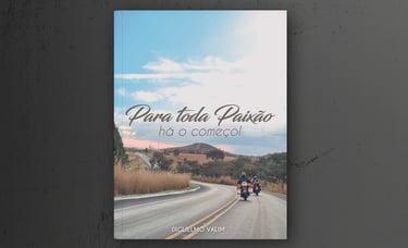 capa de livro, com foto de uma estrada e motos rumo ao horizonte