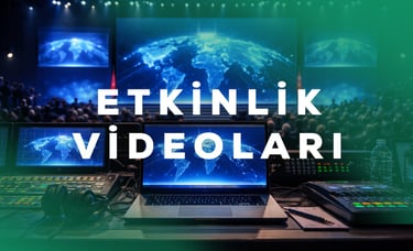 Kurumsal etkinlikler için hazırlanan sahne, açılış ve etkinlik video tasarımı çalışmaları