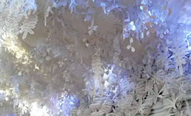 Elizabeth Lotz (Liz Lotz) art director fashion storyteller artist paper art flower installation design at Menlyn Park