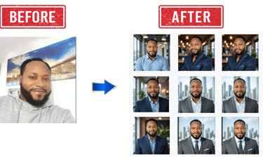 Before and after photo results