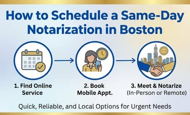  picture showing How to Schedule a Same-Day Notarization in Boston