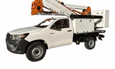 Pick up con cesta elevadora