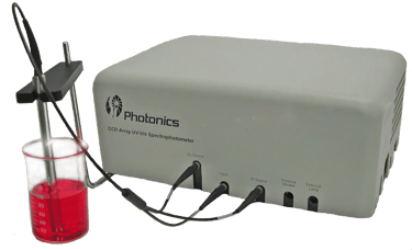 Model 440 UV-Vis spectrophotometer equipped with a dip probe sampling accessory