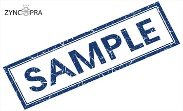 Sample product testing and quality control process