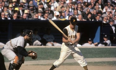 Mazeroski during game 7 of the 1960 World Series.