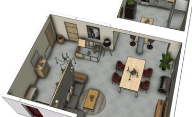 Plan d'agencement séjour cuisine