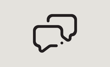 a black and white photo of a speech bubble