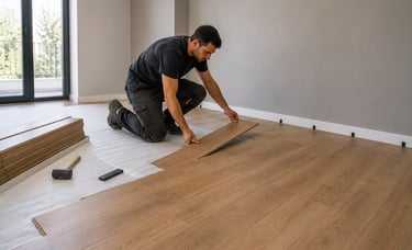 Installation professionnelle de parquet pour apporter élégance, confort et résistance aux espaces in
