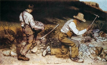 The Stone breakers by Gustave Courbet, 1849