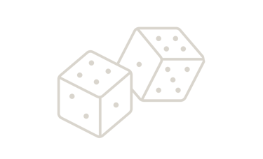 Transparent Eighter Solutions dice logo in cream