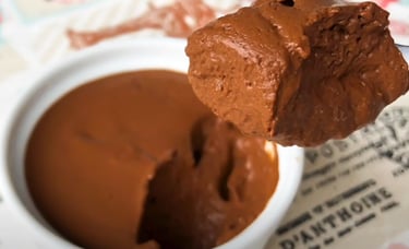 Mousse low carb de chocolate
