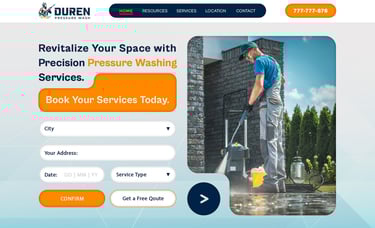 A pressure washer company website design and development